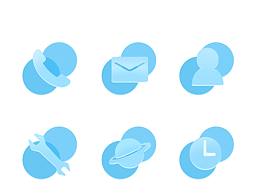 半透明蓝色图标