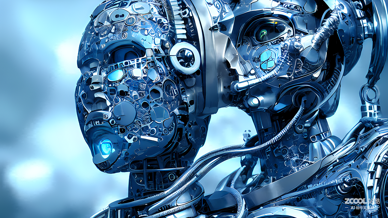 #AI创作实验室#科幻,机械美女,脸部特写,身体机械,