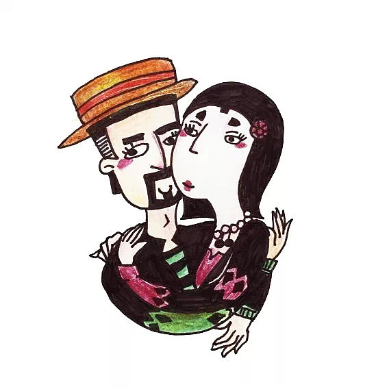 拥抱吧,是红陪绿的互补颜色。