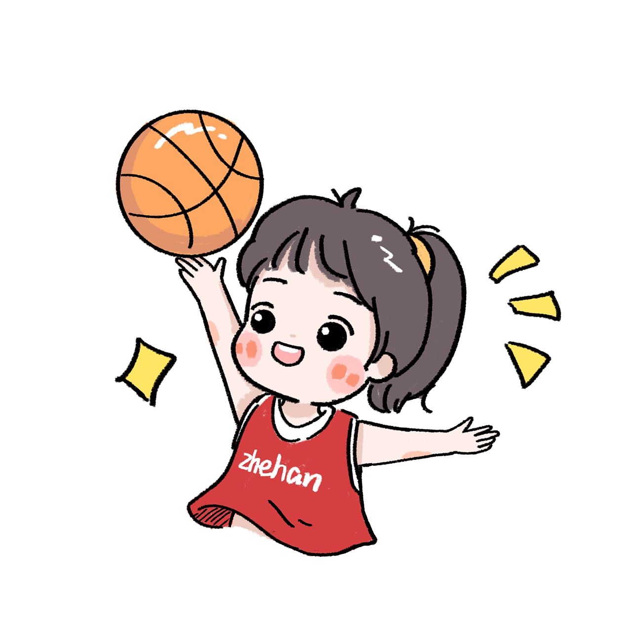打篮球的男孩和女孩