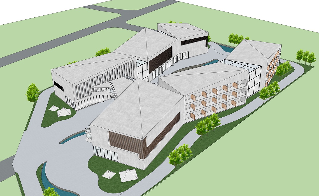 现代文化馆su模型下载|空间|建筑设计|素模网 - 原创作品 - 站酷