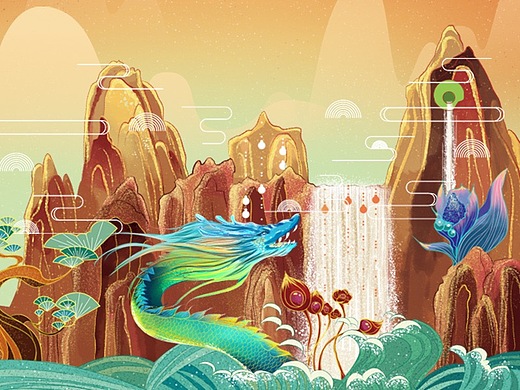 方特开园倒计时插画古风