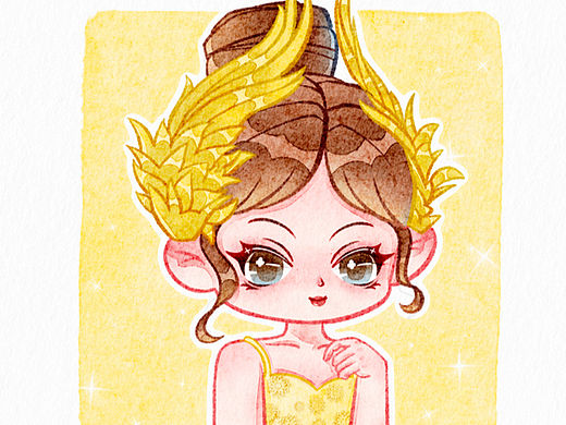 白玉绶带鸟衔花佩