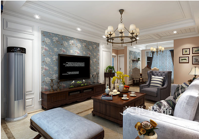 美式乡村风格装修效果图——美巢