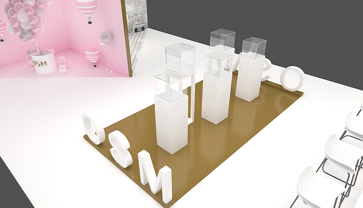 路演快闪店美陈3d效果图设计