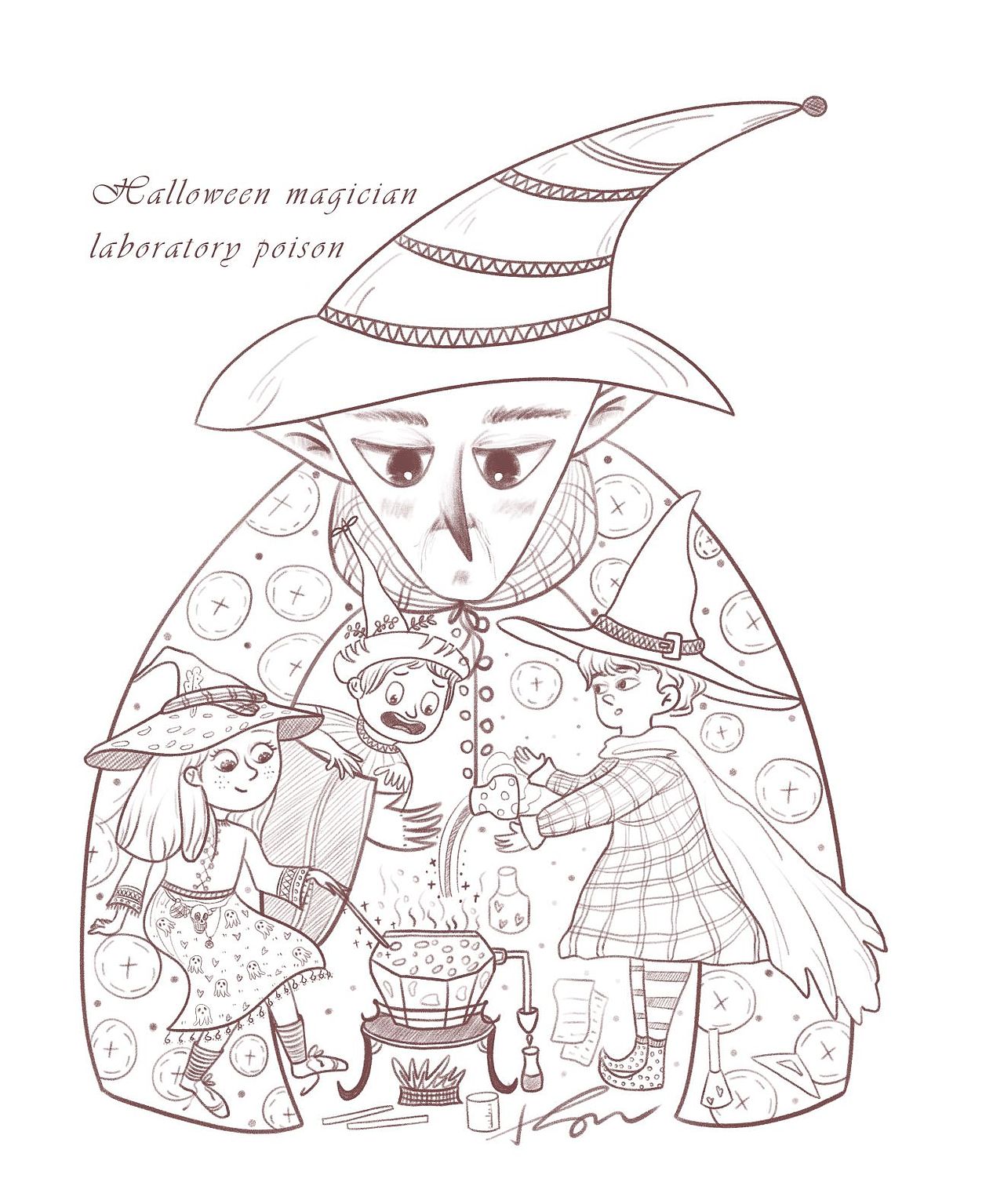 魔法师的实验室 插画小场景