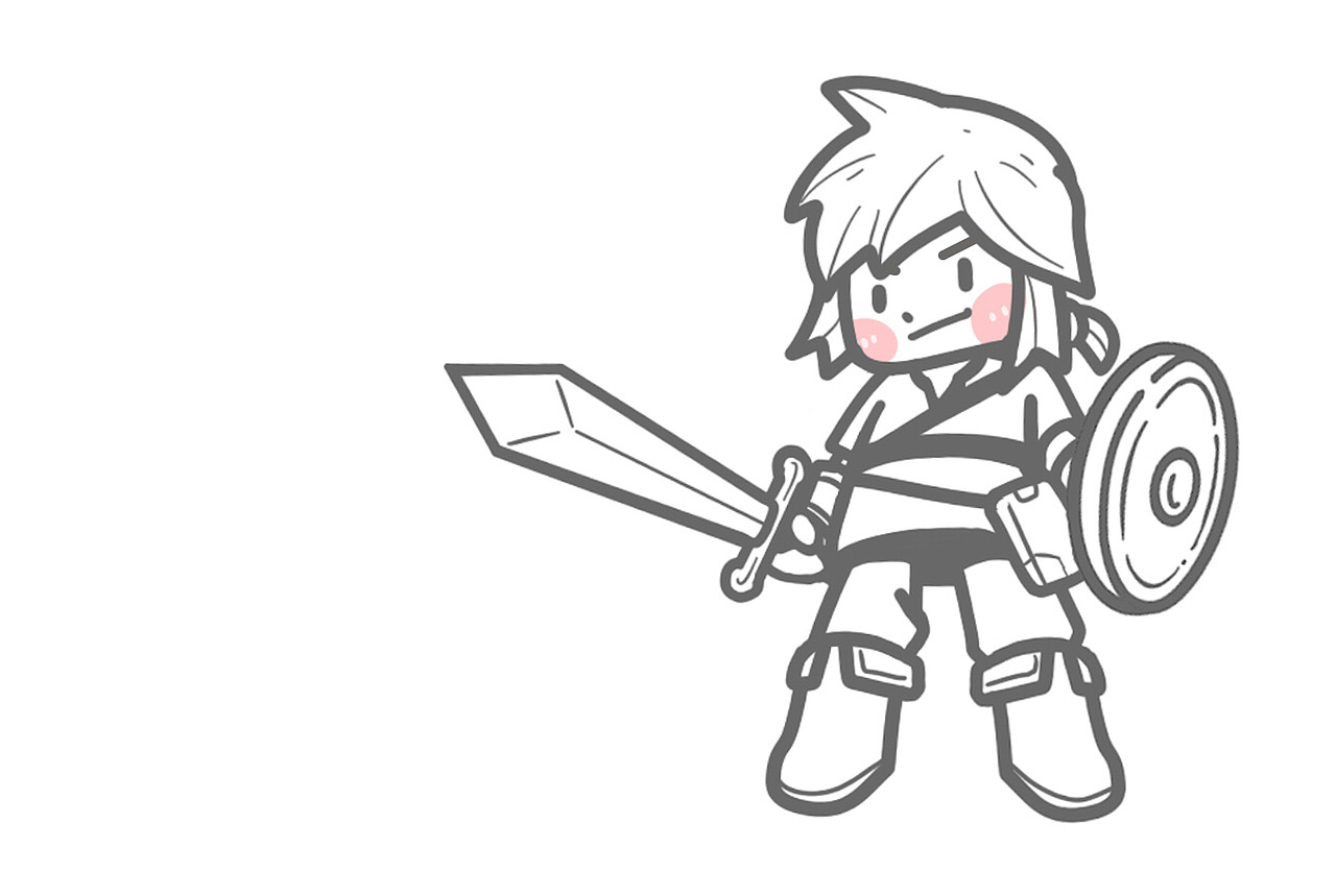 简笔漫画林克绘制步骤