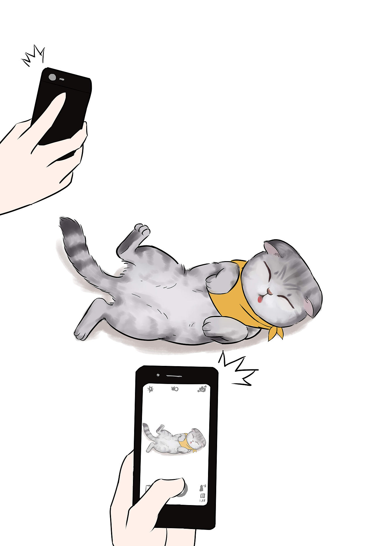 一直会装死的猫（图ZODcxNzEyNjA=） - 短篇/格漫 - 站酷设计师喵弄原创素材 - 站酷ZCOOL