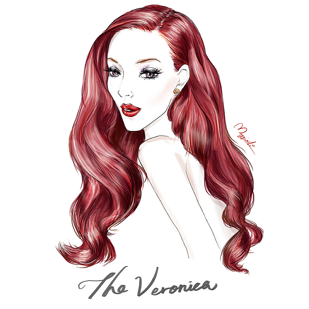 hairillustrationsforblodrisalonmaggieai时尚插画