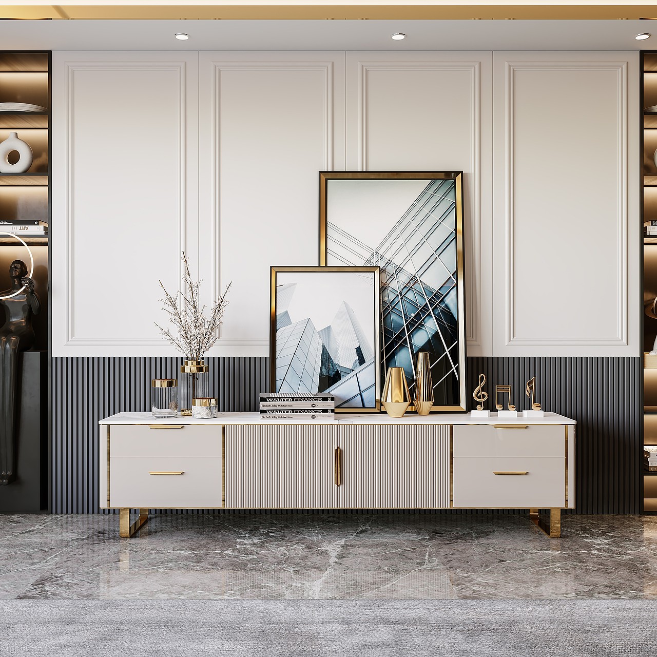 『电商』轻奢电视柜 茶几