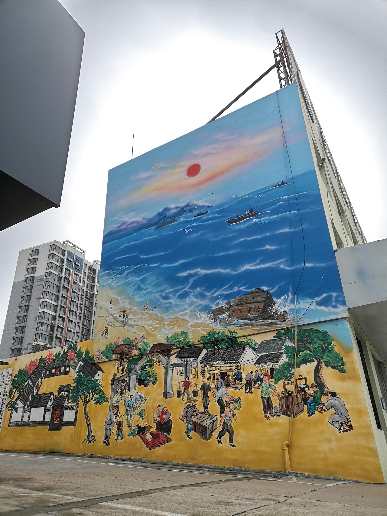 日照文化墙壁画手绘墙幼儿园彩绘墙体彩绘景观