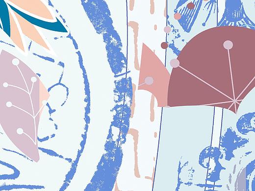 丝巾图案设计《秦砖汉瓦》