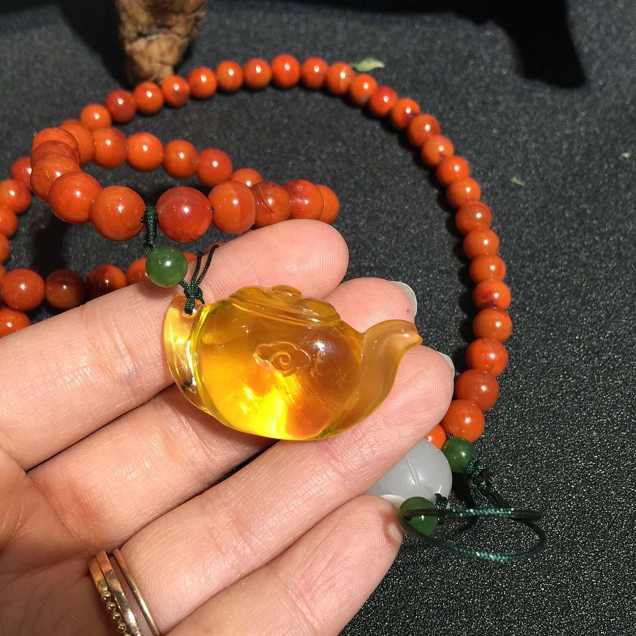 夢(mèng)上珍寶｜原創(chuàng)手工珠寶定制設(shè)計(jì) 南紅 蜜蠟 壺（圖ZNDU0NDY0NzY=） - 首飾設(shè)計(jì) - 站酷設(shè)計(jì)師南小南原創(chuàng)素材 - 站酷ZCOOL