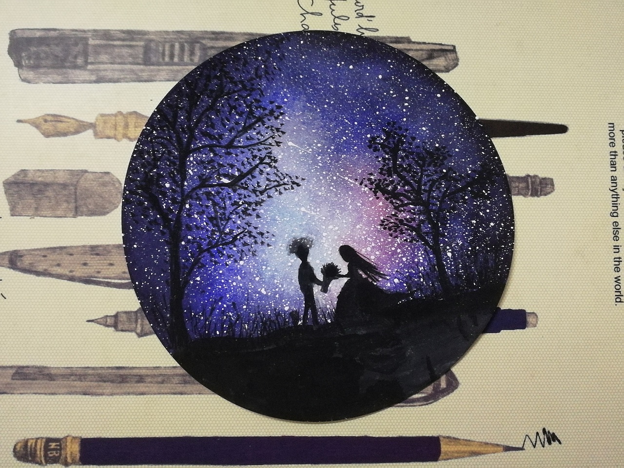 星空下的小情侣_会画画的蛙小绿-站酷zcool