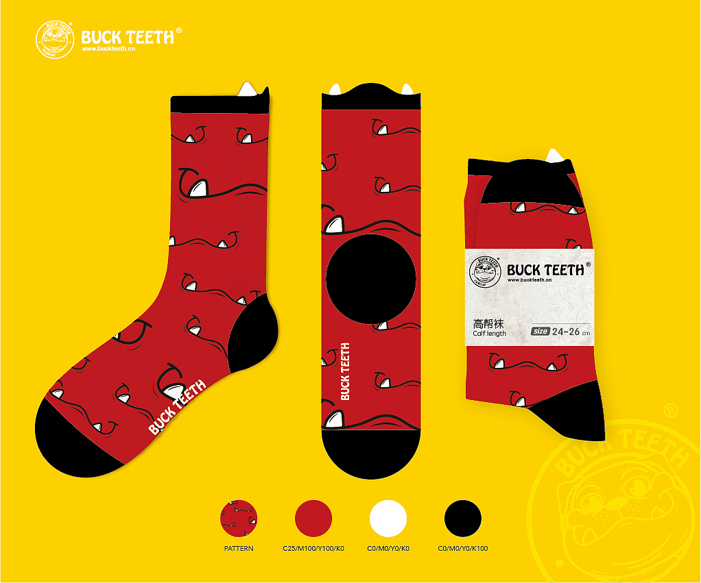 BUCK TEETH 活力棉襪設(shè)計(jì)（圖ZMjM0OTU1OTAw） - 其他服裝 - 站酷設(shè)計(jì)師ACME愛柯玫廣告原創(chuàng)素材 - 站酷ZCOOL