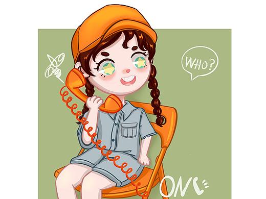 On the phone 