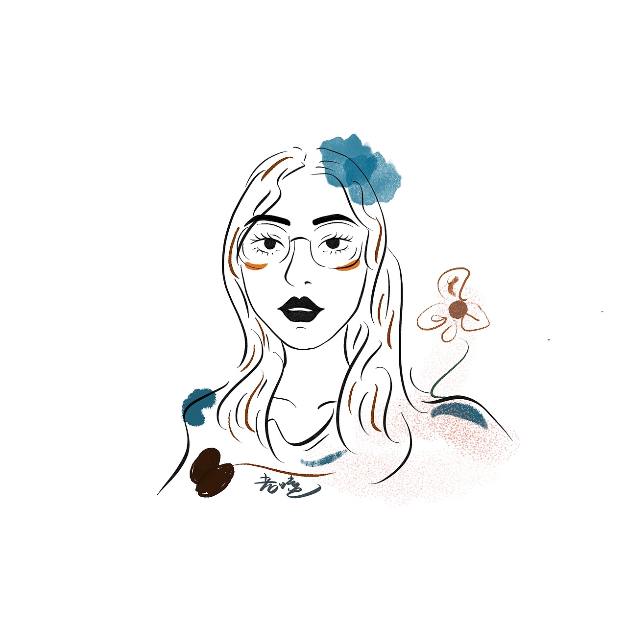 极简风头像（图ZMjIyMDc5ODA0） - 艺术插画 - 站酷设计师闲话老嗑_kiana原创素材 - 站酷ZCOOL