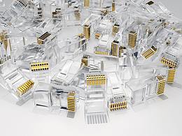 RJ45水晶頭建模渲染