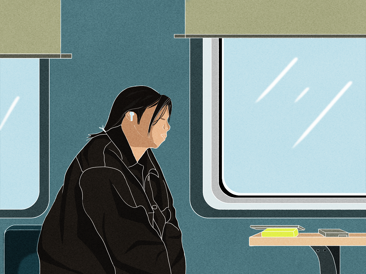 火车上的人生百态|插画|商业插画|白老七七 - 原创作品 - 站酷 (zcool