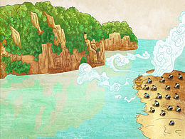 樂山大佛插畫繪制