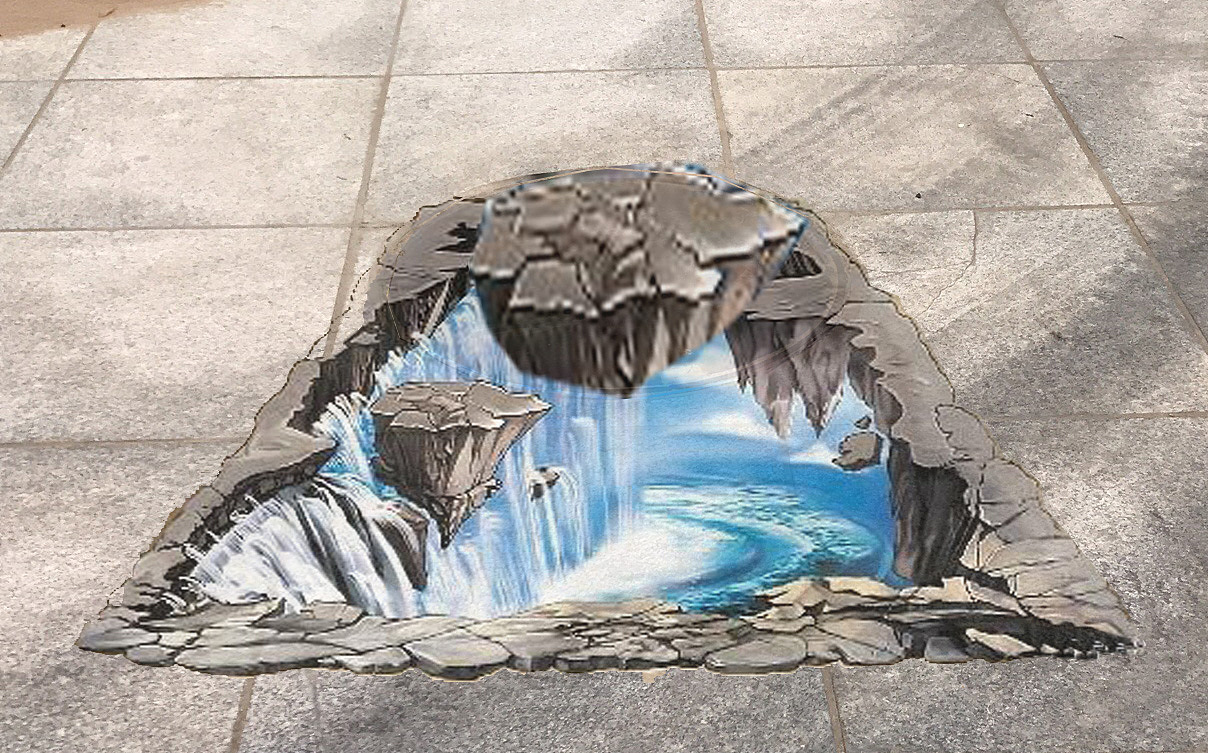 脚下的井盖变了样,它是你可以想象到的任何3d艺术美化