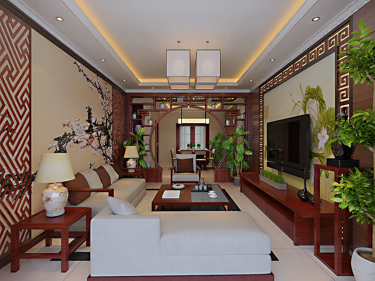 180㎡ | 新中式 |三室两厅 | 具有当代艺术气息的东方古典装修风格-积木家全国连锁家装