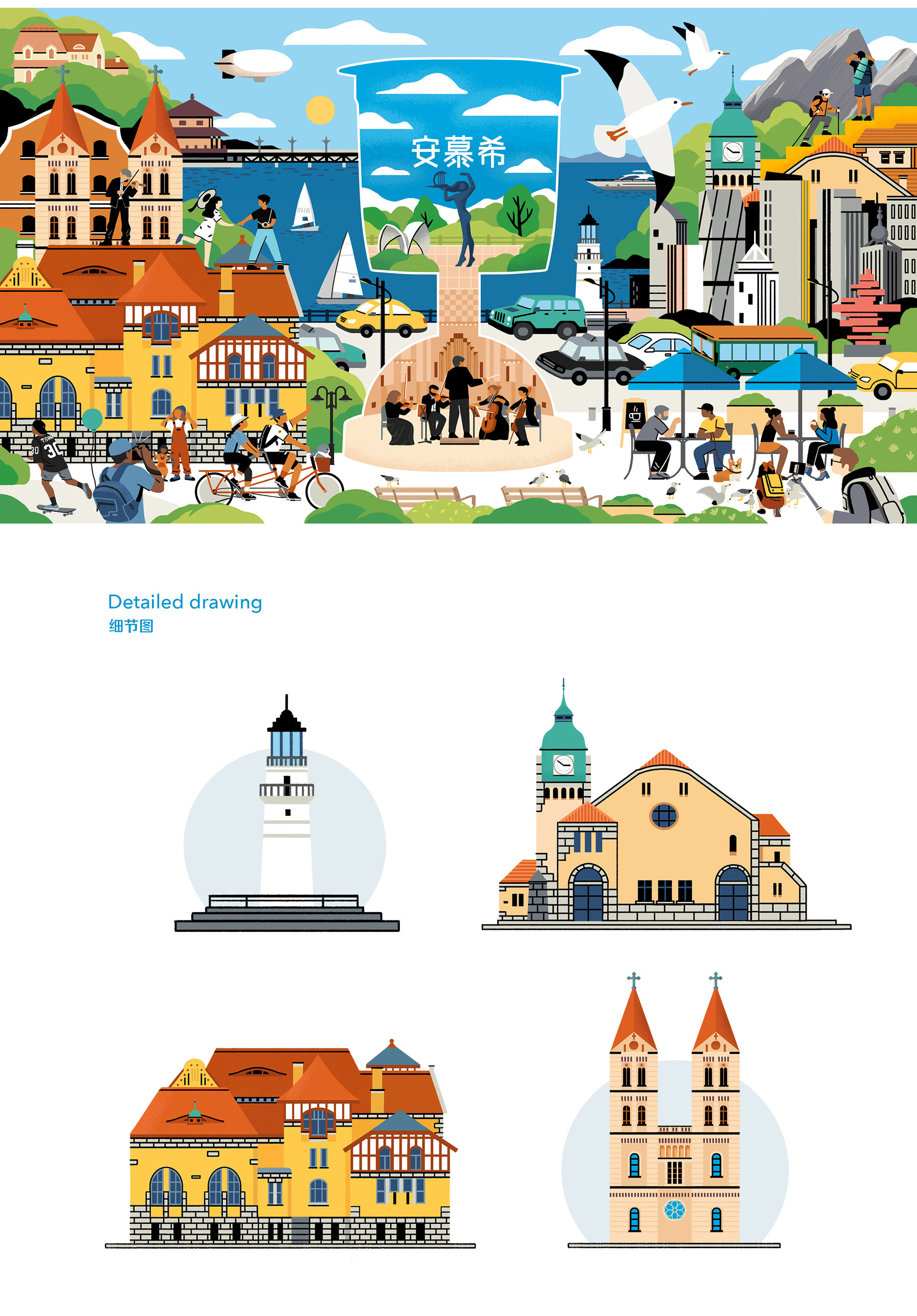 安慕希反倒有型青岛城市印象