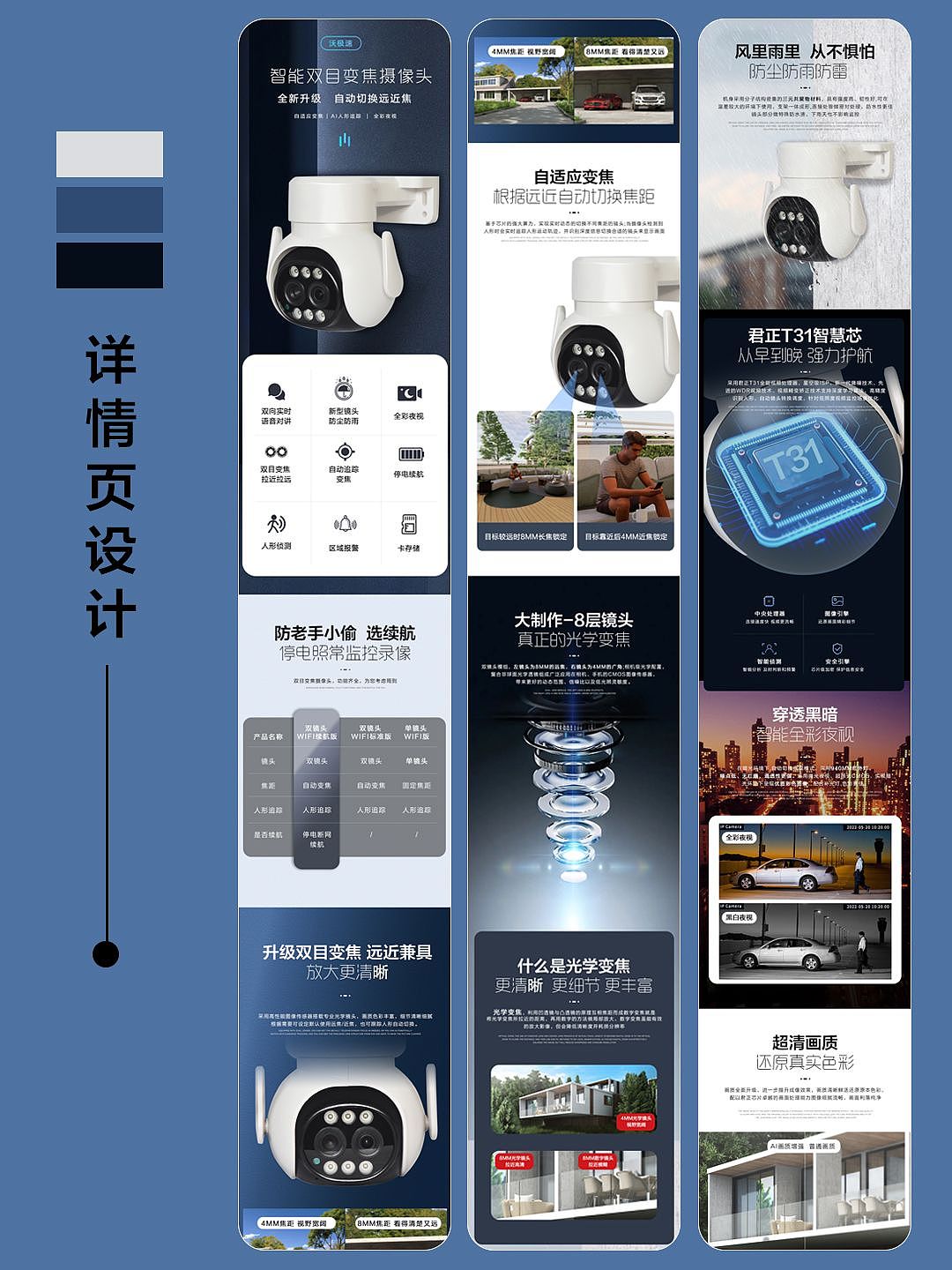 双目变焦摄像头电商详情设计（图ZMzQ0ODIzNDQ0） - 电商 - 站酷设计师小贝比00原创素材 - 站酷ZCOOL