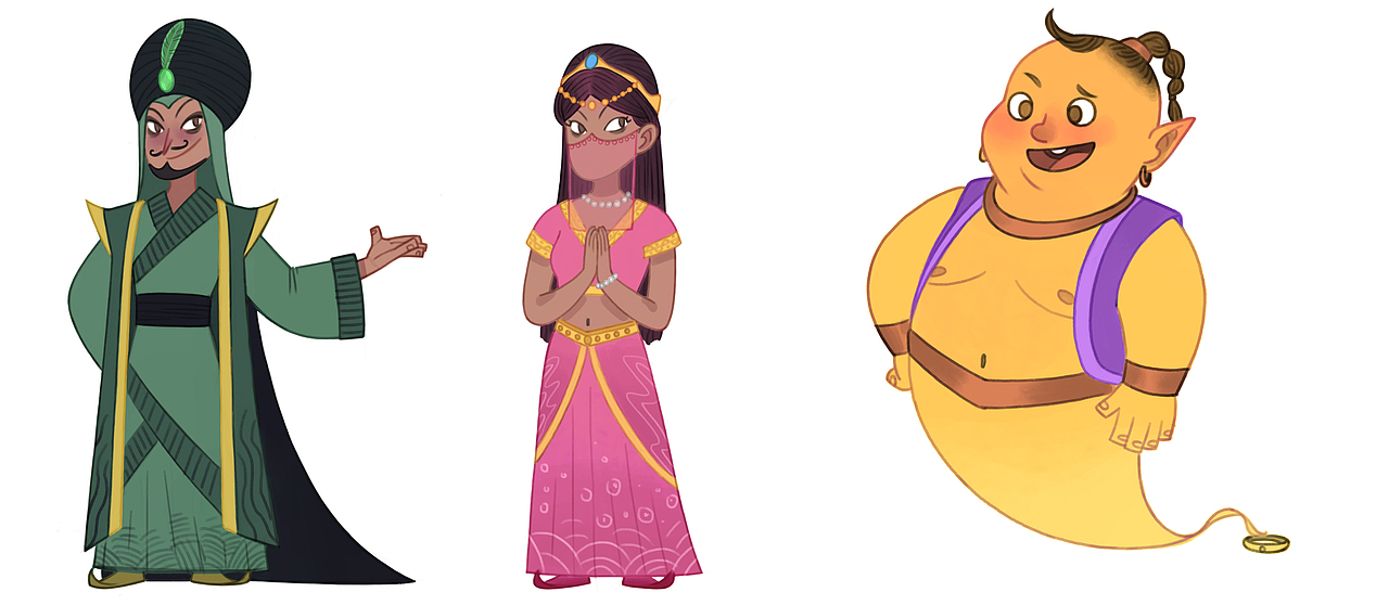 阿拉丁神灯文章书籍插图