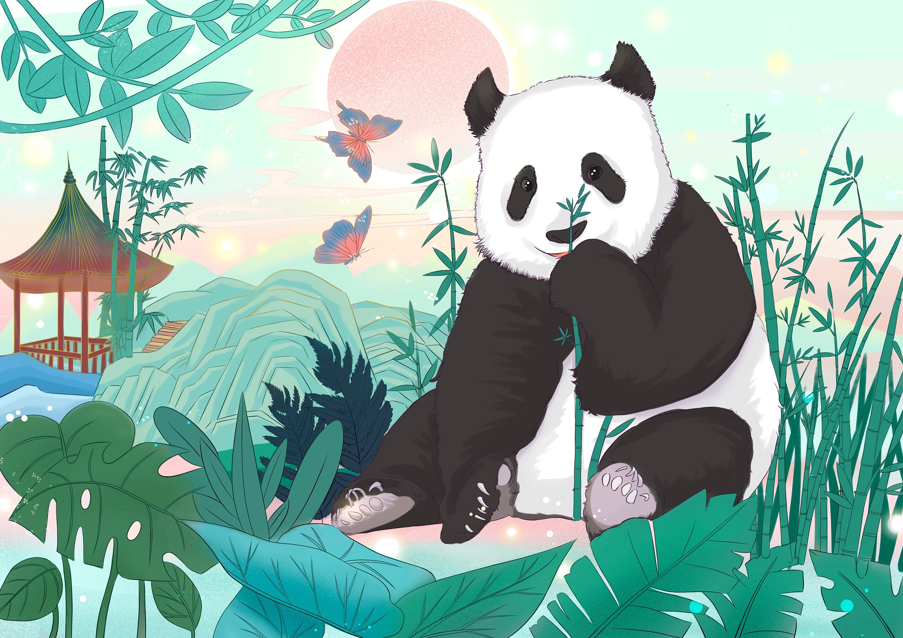 关于熊猫的插画比赛