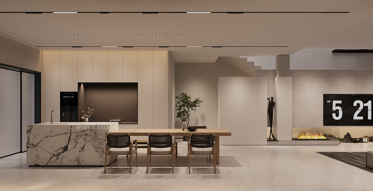 工作 | 住宅 | 现代极简效果图