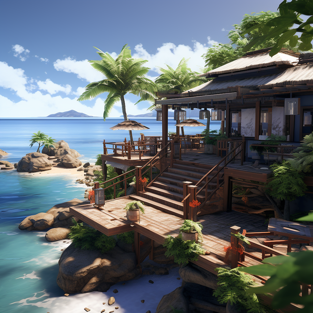 海滩餐厅32K超高清3D场景