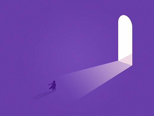 渐变 机理 插画