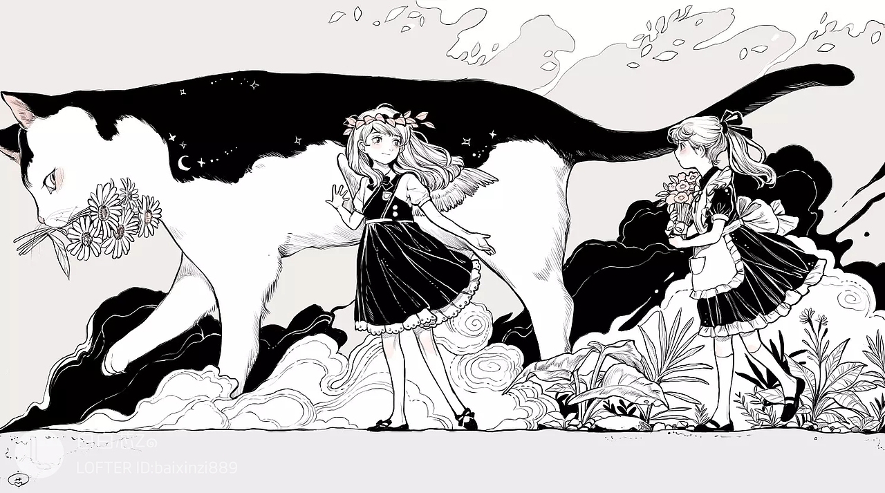 线稿（图ZMjIzMzE2MDUy） - 艺术插画 - 站酷设计师白芯子原创素材 - 站酷ZCOOL