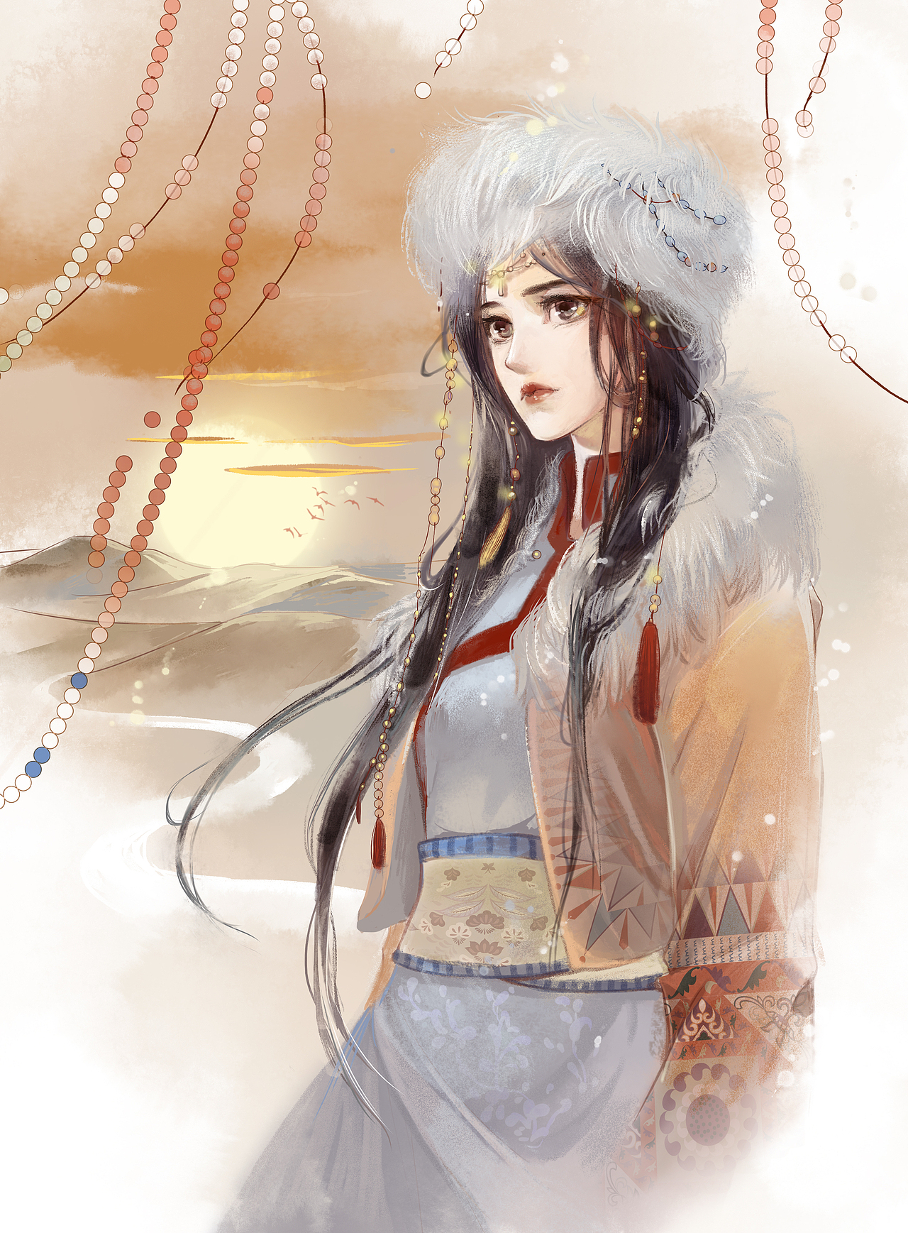 古風(fēng)插畫(huà)（圖ZMjk0Njk0MTg0） - 商業(yè)插畫(huà) - 站酷設(shè)計(jì)師仲青原創(chuàng)素材 - 站酷ZCOOL