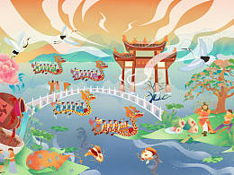端午节文创插画