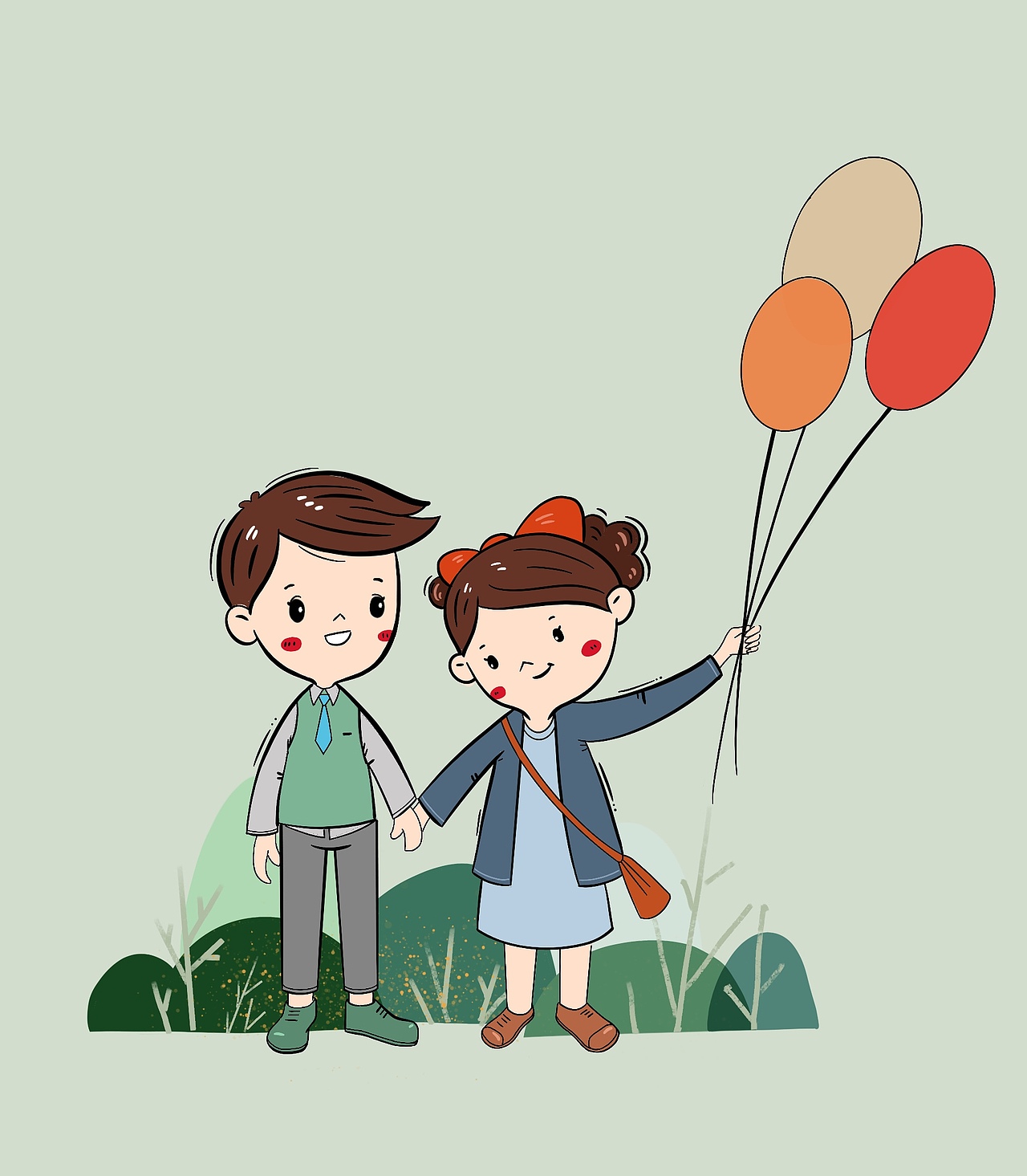 一组关于爱的插画（图ZMzAzNTIxMjg4） - 商业插画 - 站酷设计师小猪插画原创素材 - 站酷ZCOOL