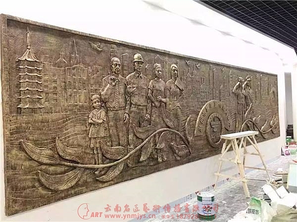 昆明铸铜、锻铜浮雕雕塑/石雕石刻/彩绘文化墙