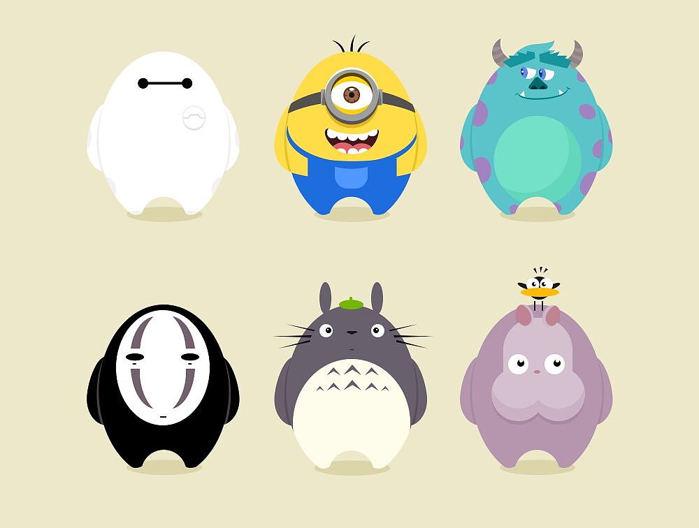 如何利用加减法则在PS中绘制各种卡通形象图标（图ZMjQwOTMwOTM2） - Logo - 站酷设计师小白也能学设计原创素材 - 站酷ZCOOL