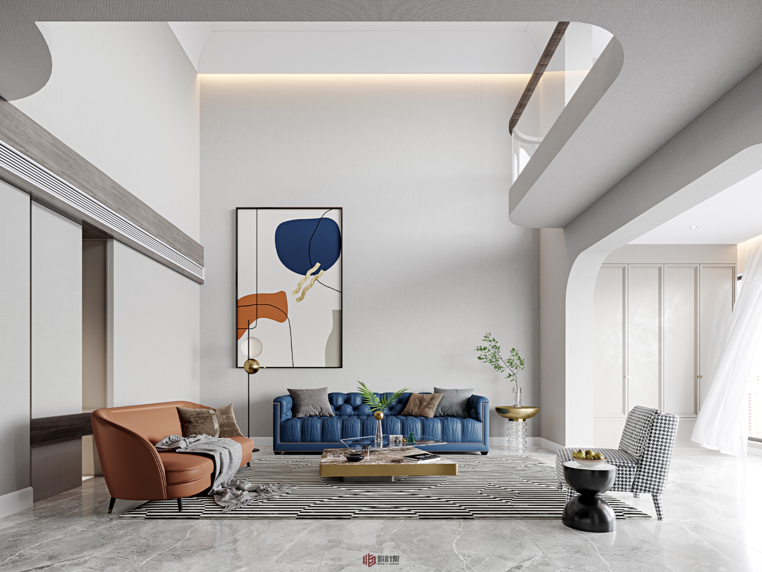 Modern style | 现代客餐厅 · 原创帮（设计帮）_森林空间-站酷ZCOOL