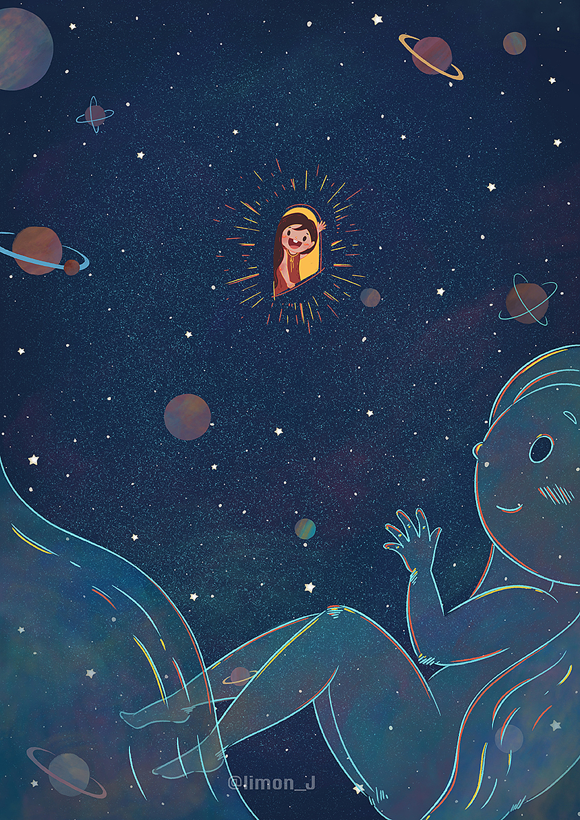周绘。遨游外太空(图ZMTExMDg0NzAw) - 创作习作 - 站酷设计师杜_鹃原创素材 - 站酷ZCOOL