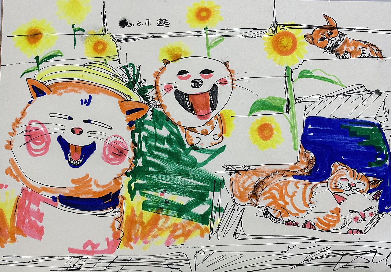 微笑的猫咪 这个是根据一张网红猫画的