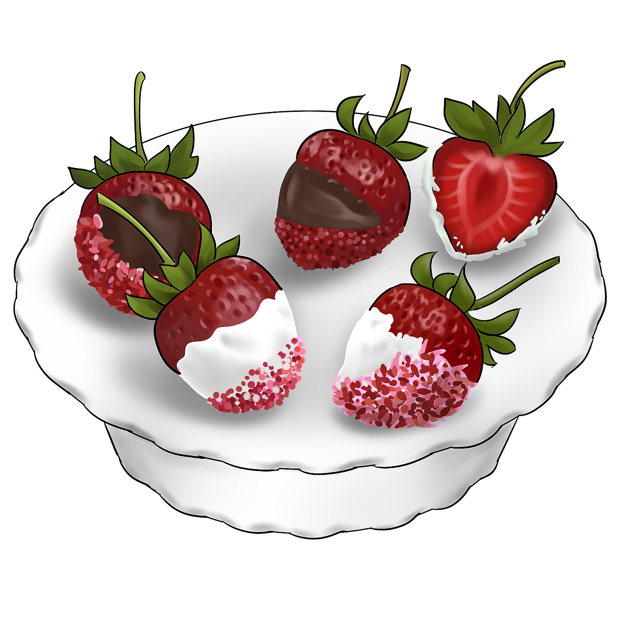 为服装品牌Five Plus画的美食