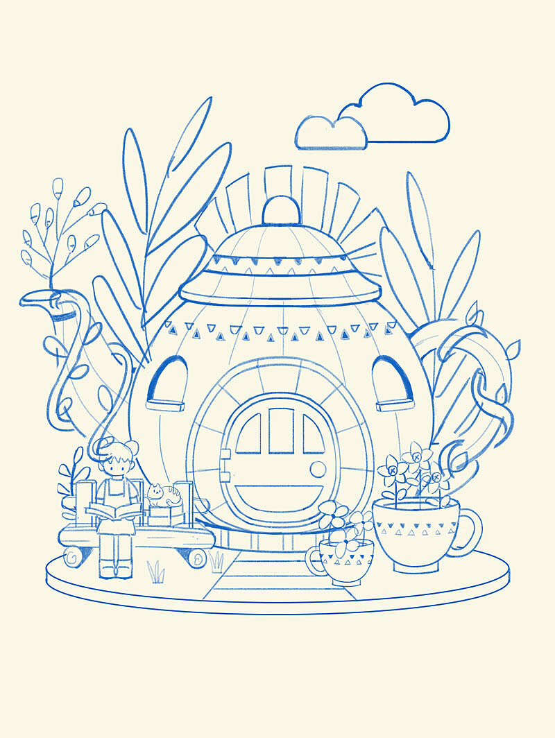 插画 | 猫与我【迷你世界篇】之茶壶小屋