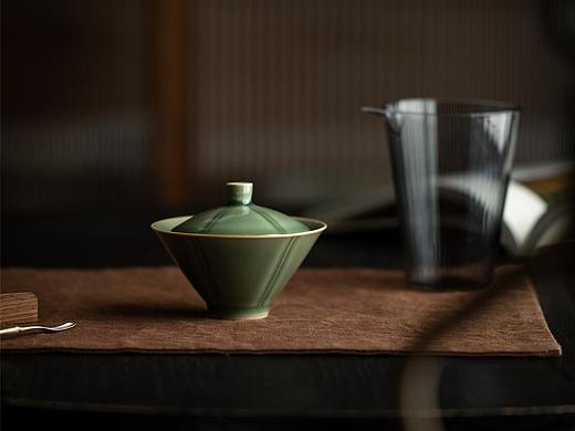 青瓷盖碗/越窑青瓷茶具