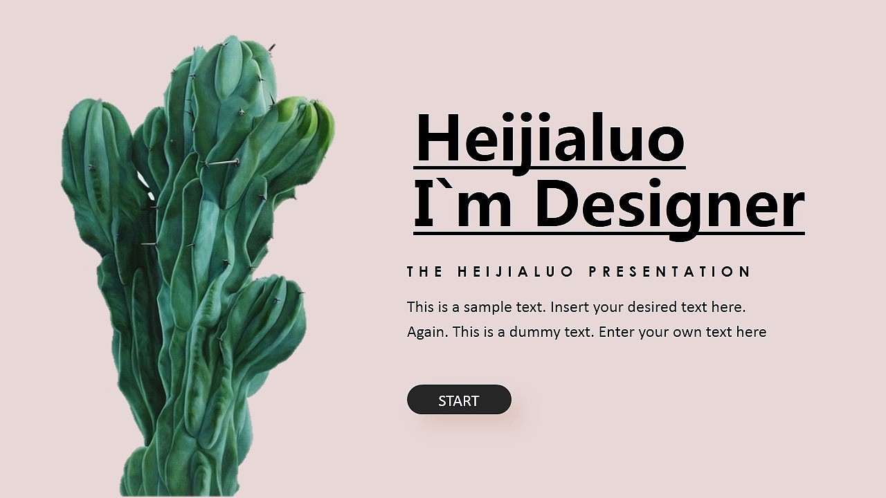 【粉色+绿植】内心骚动，外表冷淡  创意提案时尚PPT  品牌介绍VI  展示图