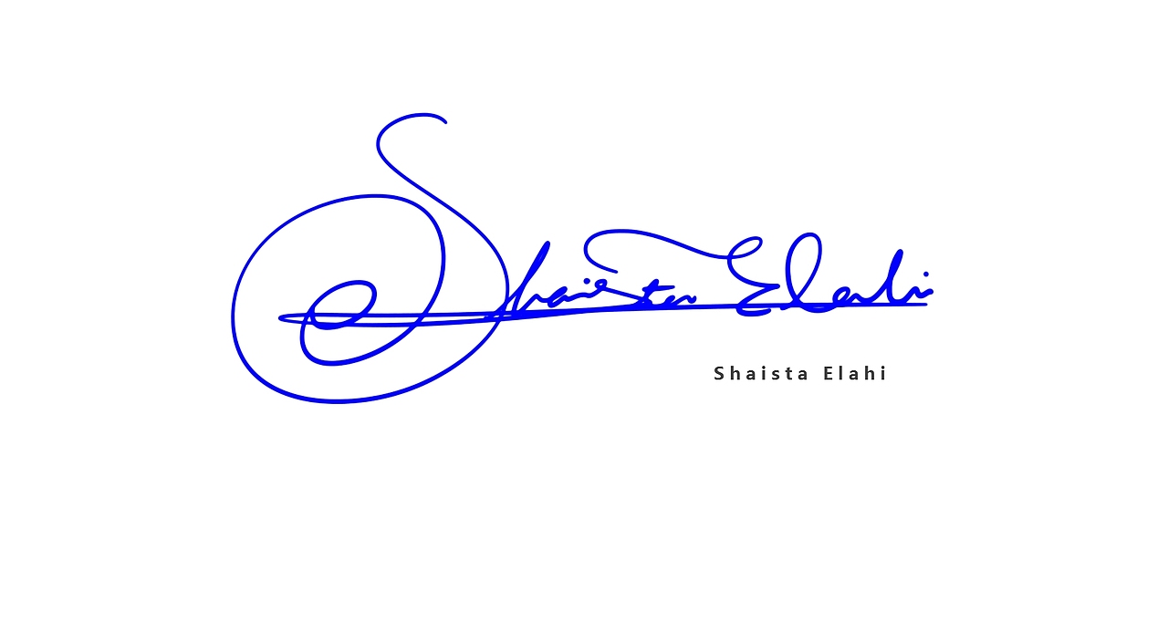 英文签名设计案例丨Shaista Elahi近百种签名设计方案