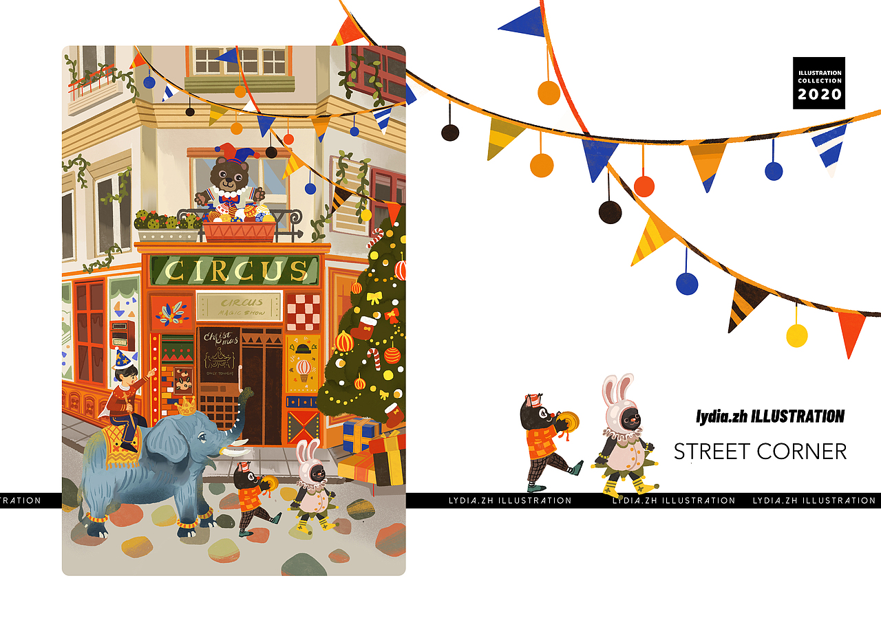 STREET CORNER 街角系列插画（图ZMjM2OTAwMzQ0） - 商业插画 - 站酷设计师LydiaZH莉卡原创素材 - 站酷ZCOOL