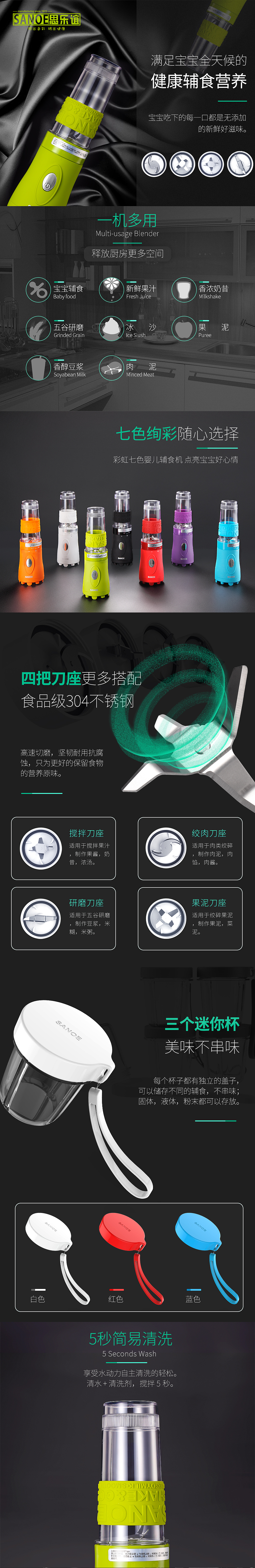 料理机详情页（图ZNjU5MjE3MDA=） - 电商 - 站酷设计师lazyzzz原创素材 - 站酷ZCOOL