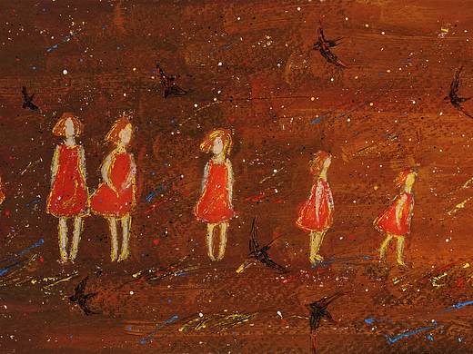 海子《黑夜的献诗——献给黑夜的女儿》插画